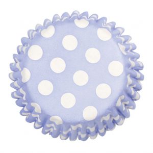 54 x Pale Blue Polka Dot Cupcake Cases