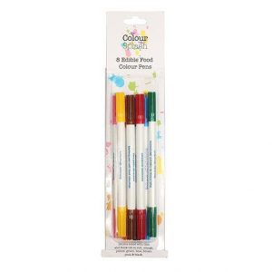 Set of 8 Colour Splash Edible Double Ended Food colour Writing Pens